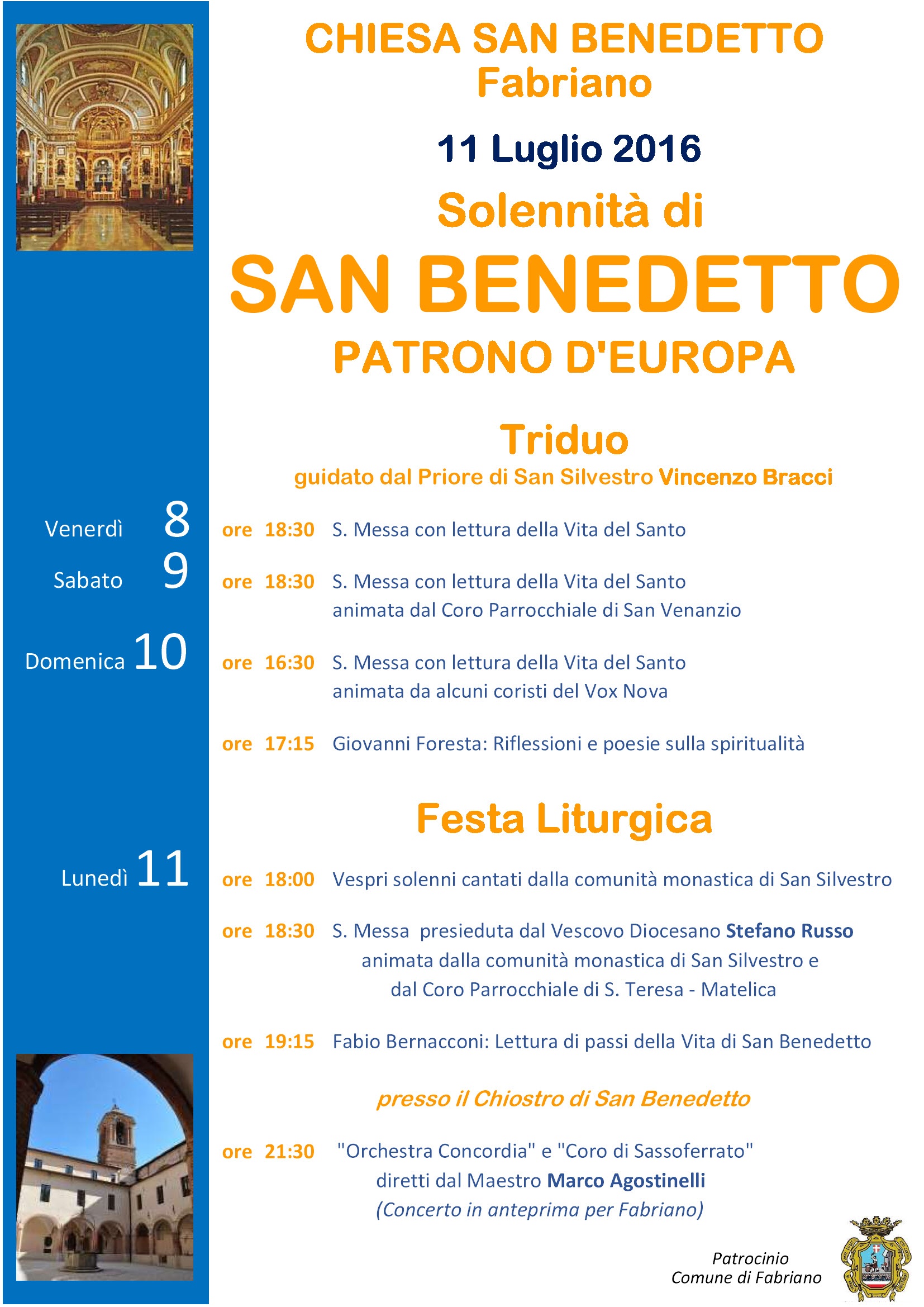 11.07.2016 Volantino Festa San Benedettto 2016