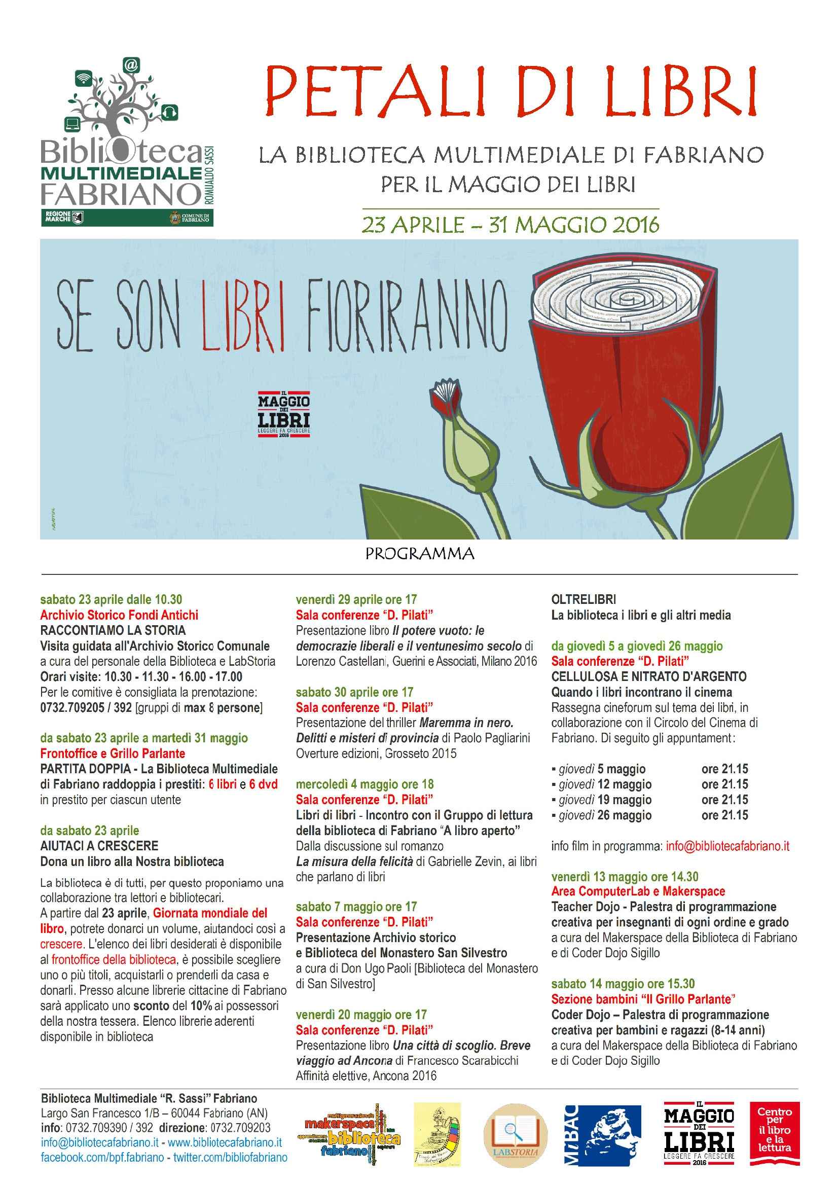 23.04.2016 al 31.05.2016 MAGGIO DEI LIBRI. LOCANDINA 2