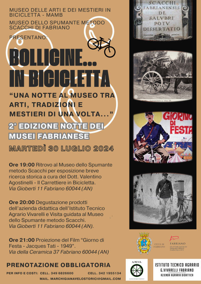 LOCANDINA BOLLICINE IN BICICLETTA