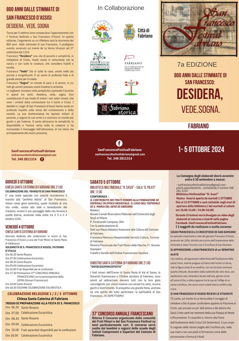 Programma San Francesco Festival 2024