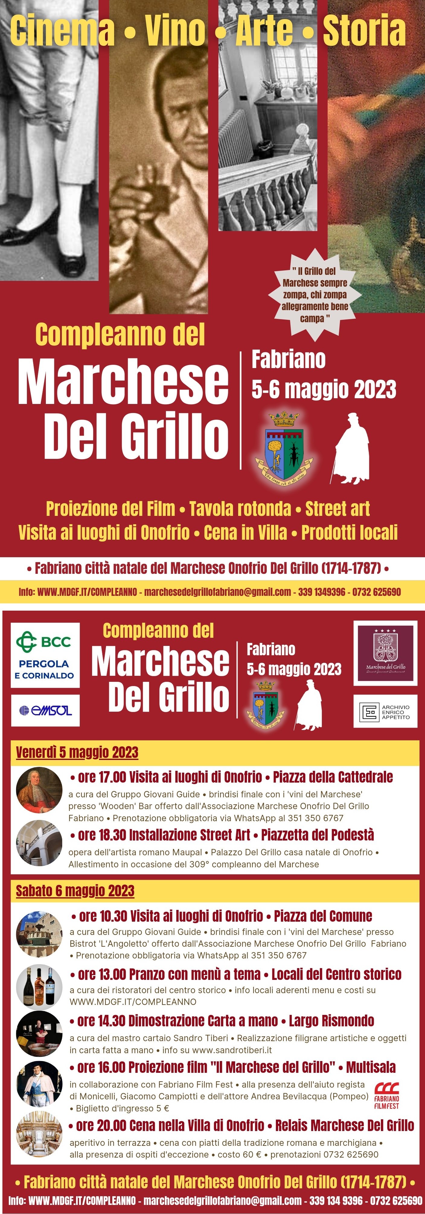 05.05.2023 Compleanno del Marchese grillo
