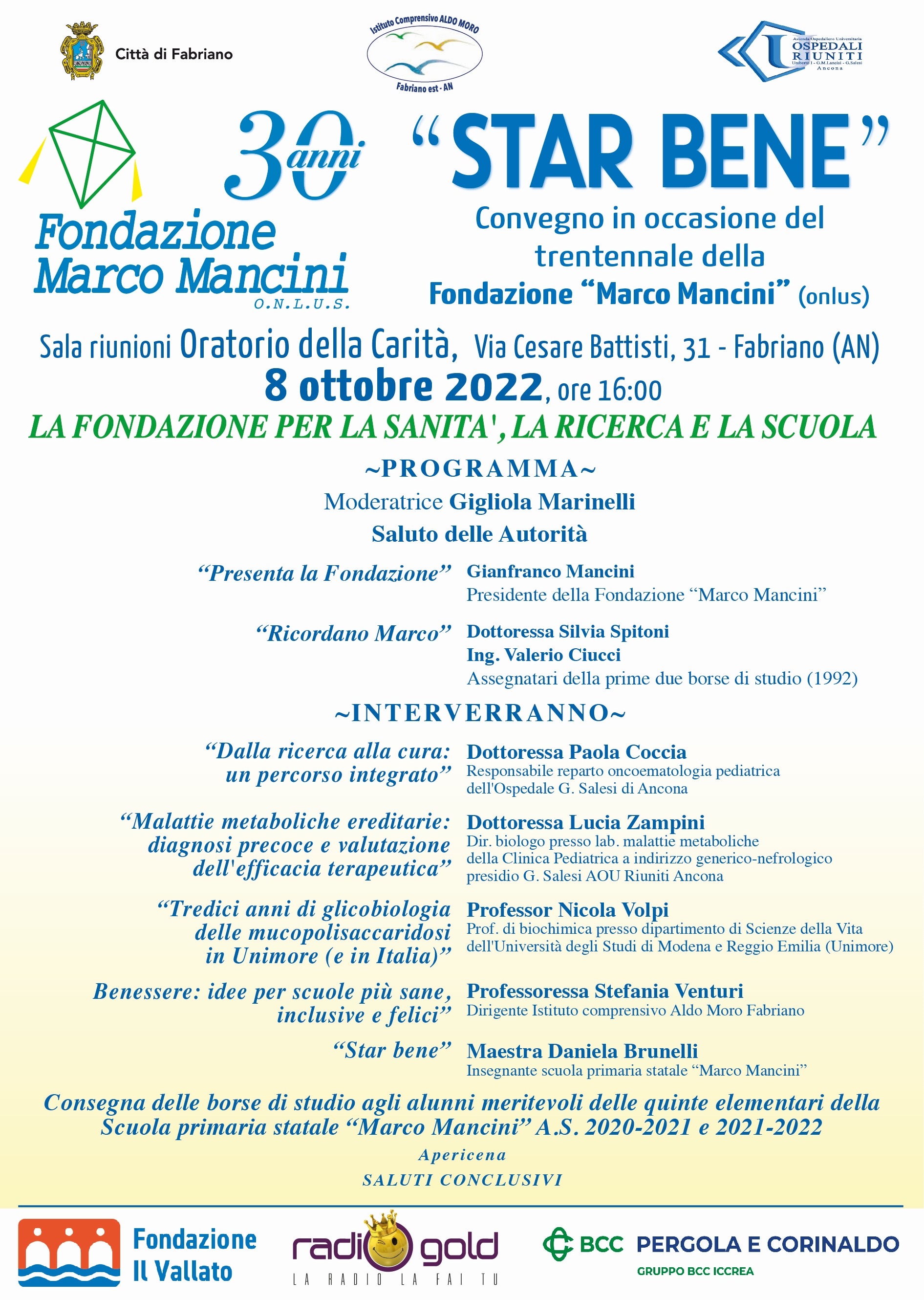 08.10.2022 FONDAZIONE MANCINI MANIFESTO 30ANNI 01