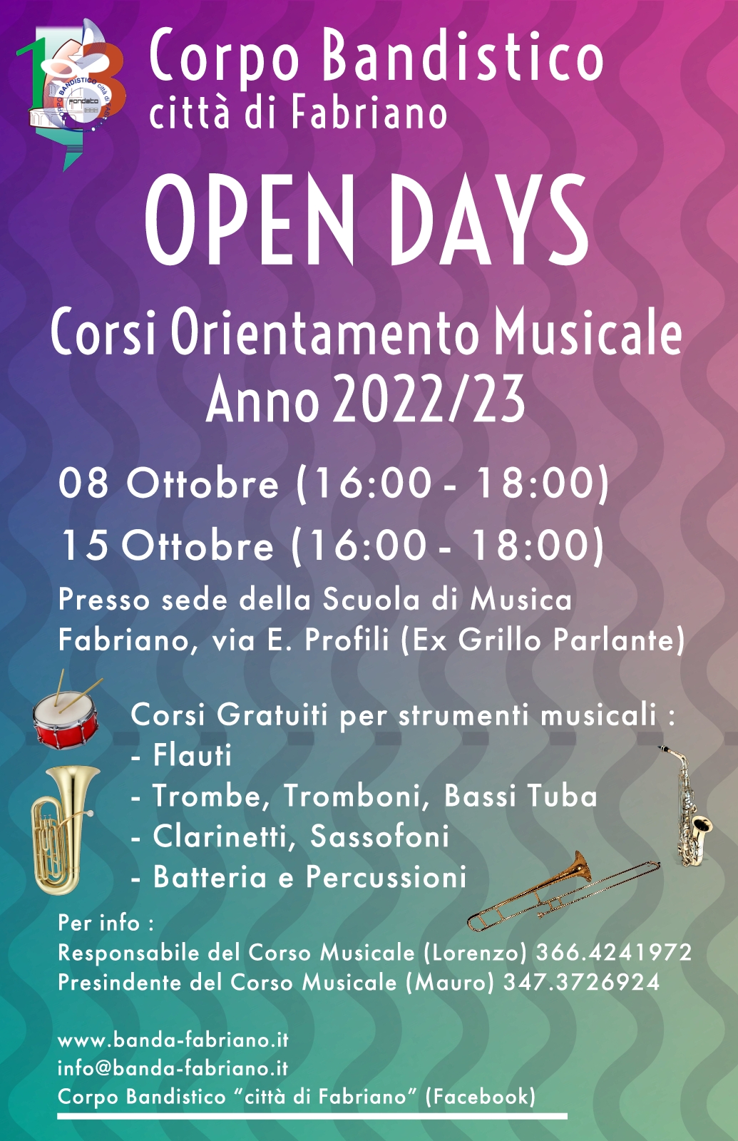 08.10.2022 banda Volantino Open Day