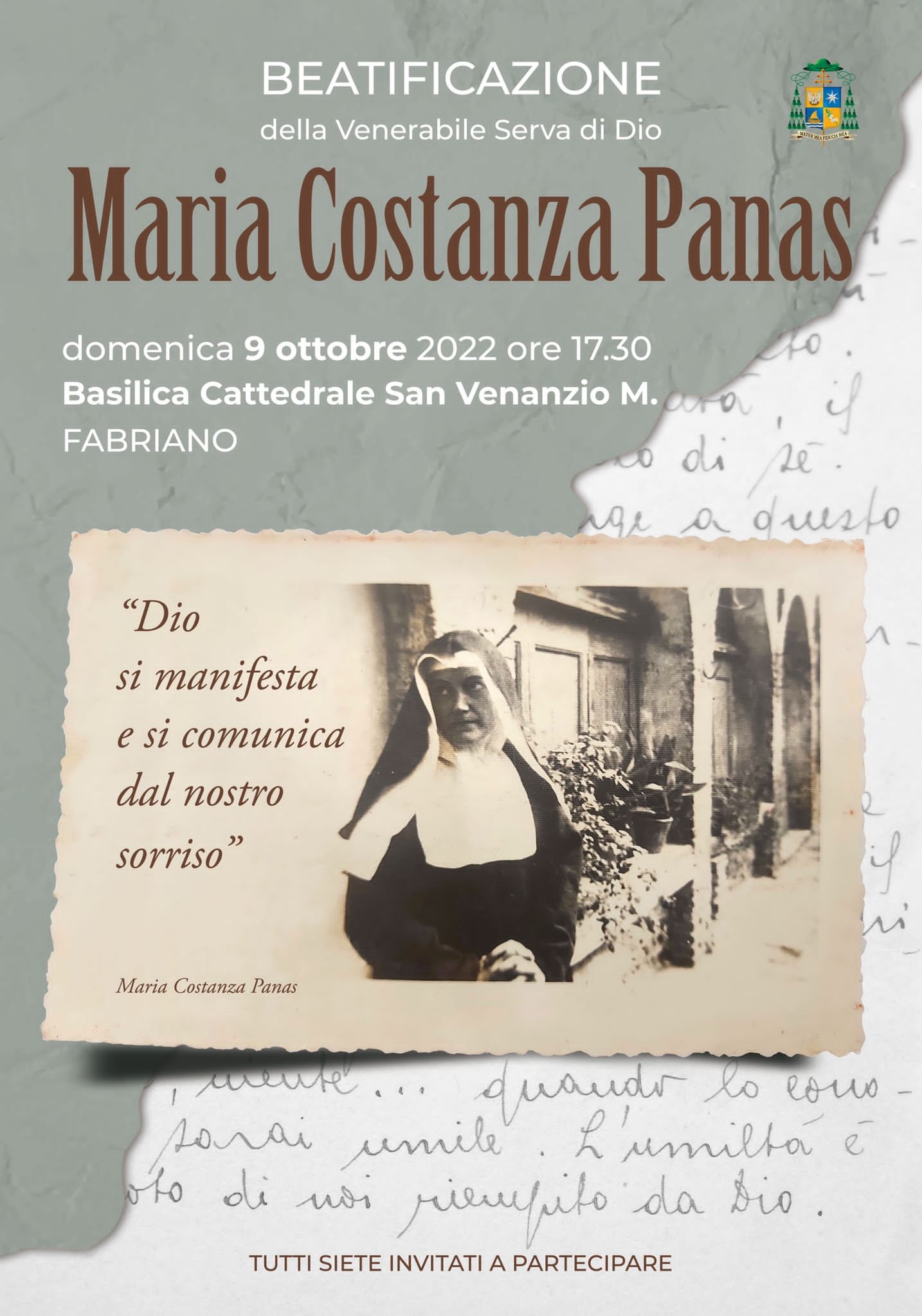09.10.2022 beatificazione suor Costanza