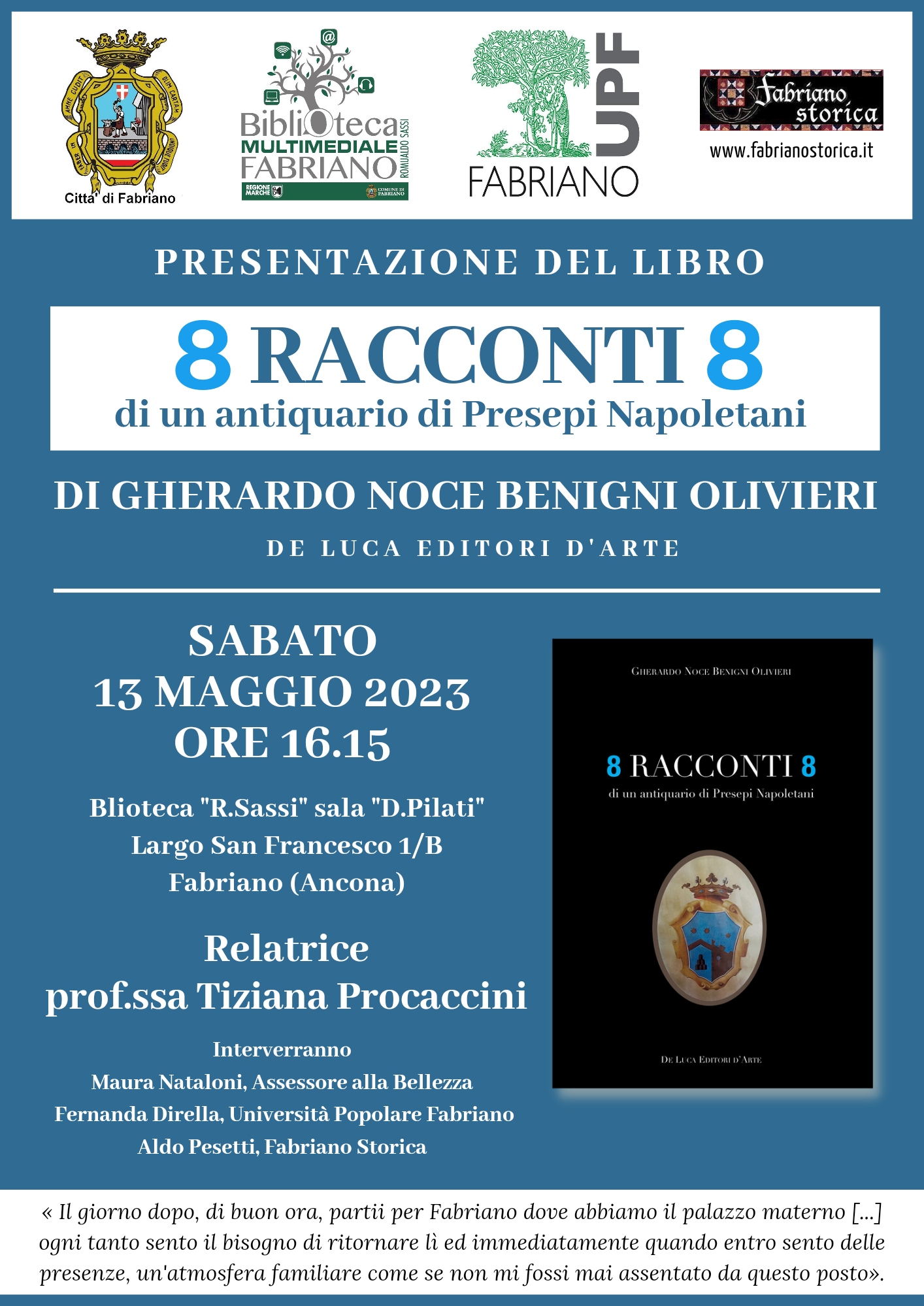 13.05.2023 ore 16.15 presentazione libro G. Noce Benigni Olivieri