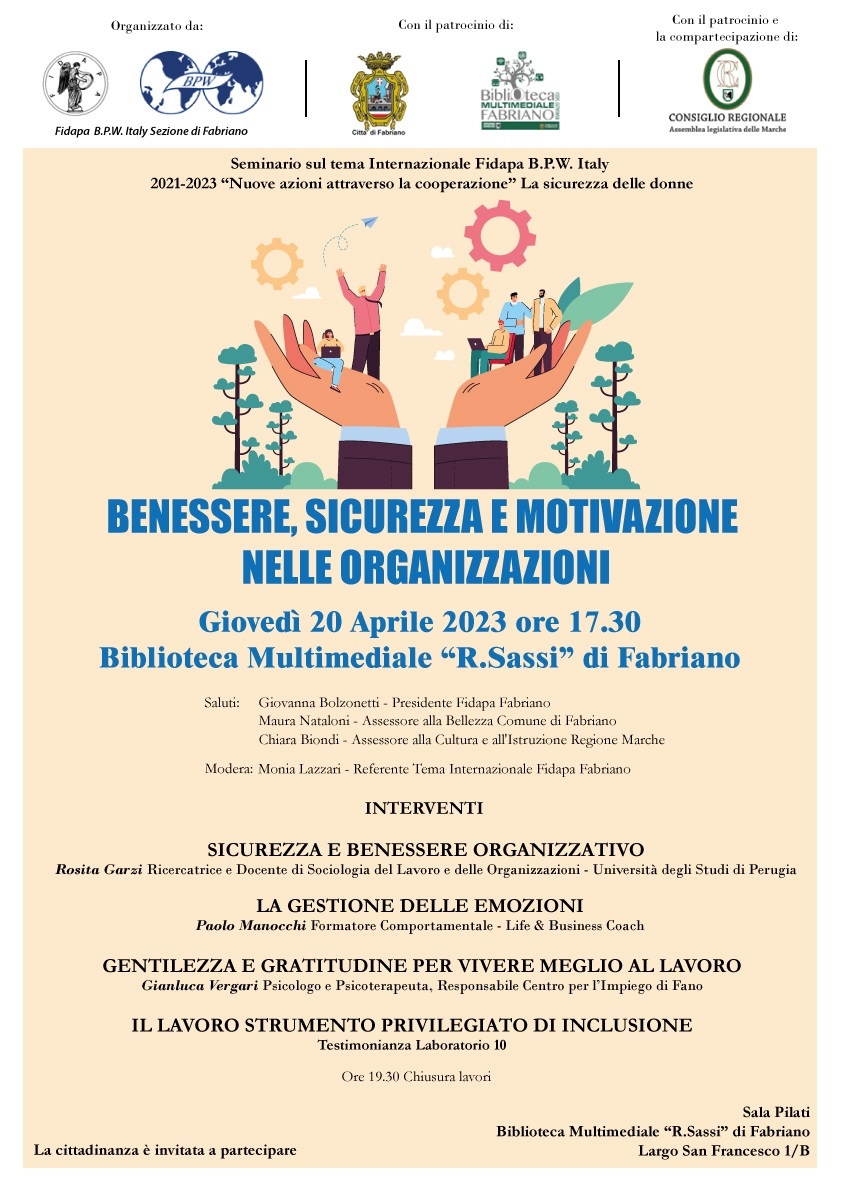 20.04.2023 benessere sicurezza e motivazione delle organizzazioni