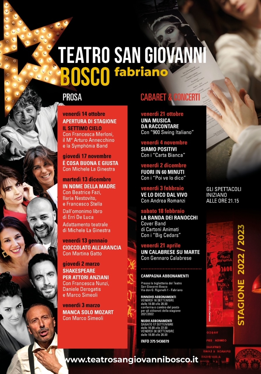 2022 2023 STAGIONE TEATRO DON BOSCO