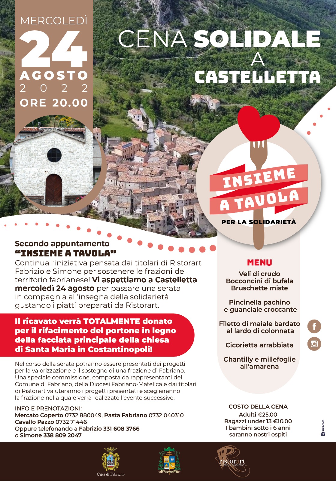24.08.2022 cena solidale Castelletta