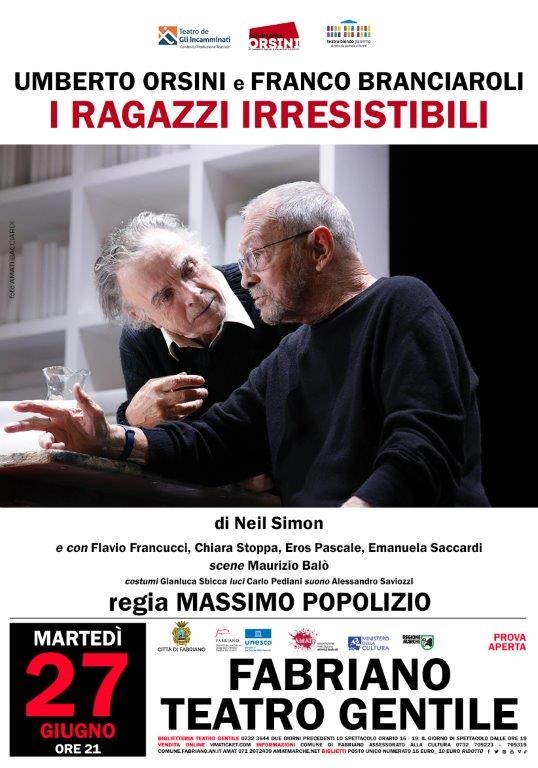 27.06.2023 I ragazzi irresistibili Fabriano