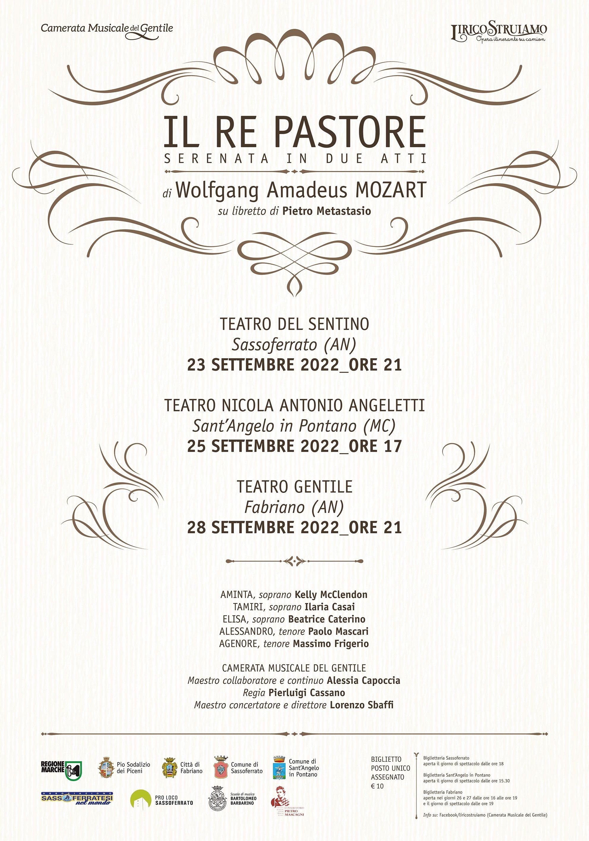 Il Re Pastore Camerata Musicale del Gentile