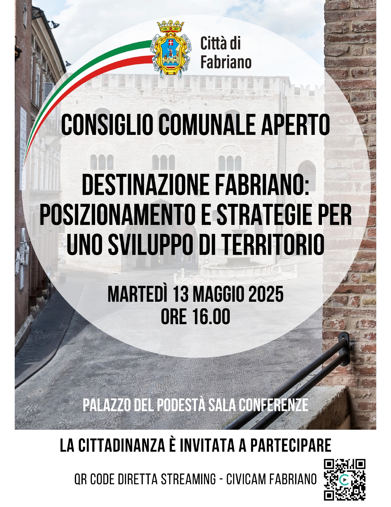 Consiglio Comunale Aperto “Destinazione Fabriano: posizionamento e strategie per uno sviluppo del territorio”