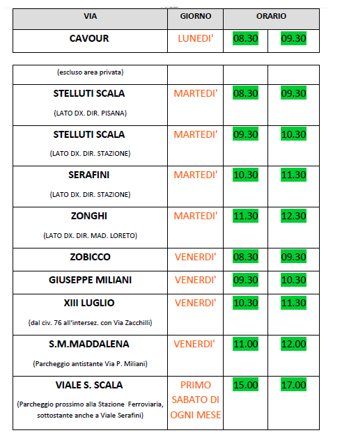 Immagine orariopulizia