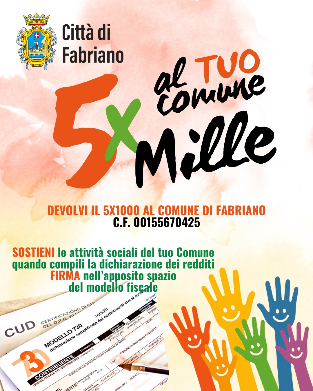 5x1000 al tuo Comune per sostenere le attività sociali